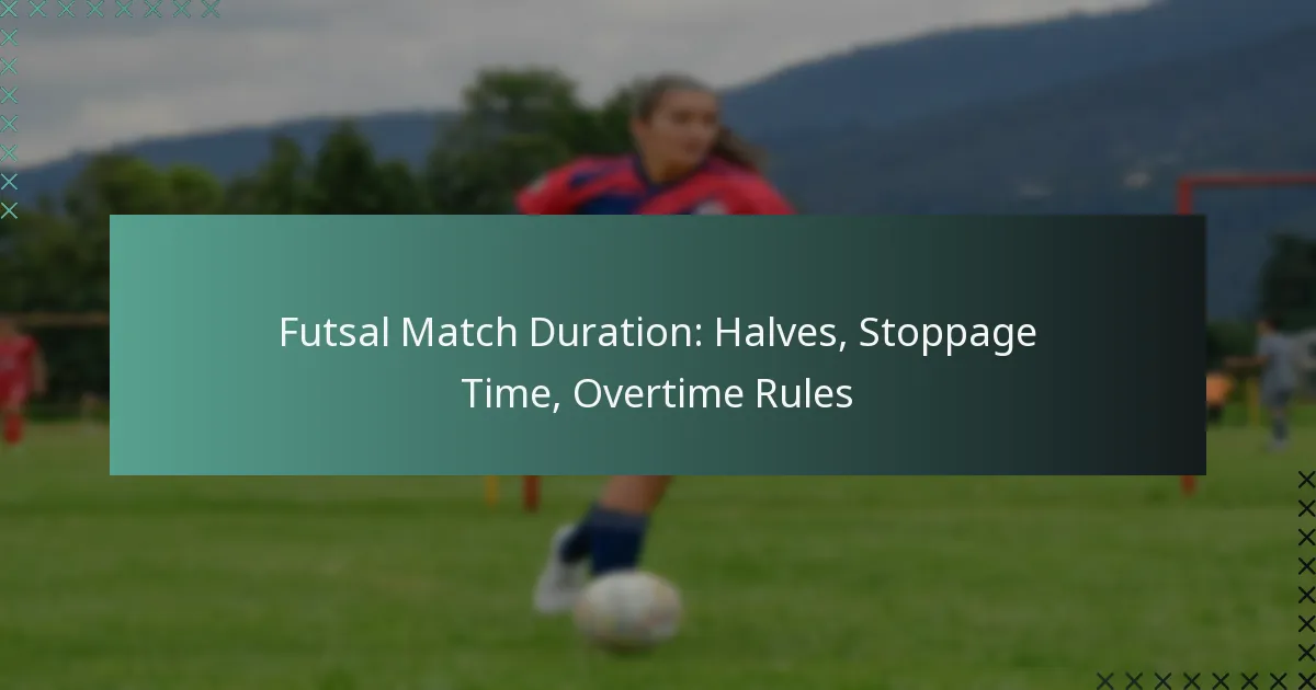 Futsal Match Duration: Halves, Stoppage Time, Overtime Rules