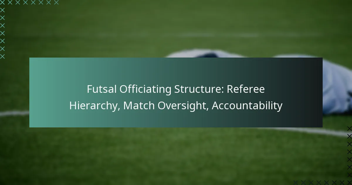 Futsal Officiating Structure: Referee Hierarchy, Match Oversight, Accountability