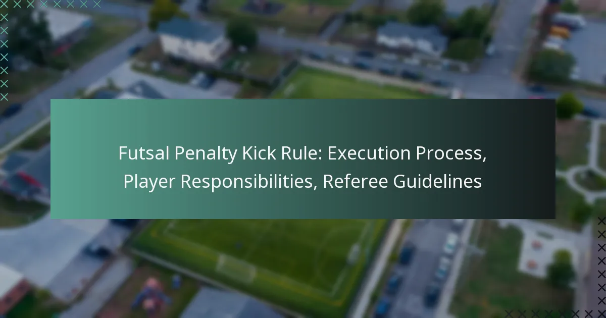 Futsal Penalty Kick Rule: Execution Process, Player Responsibilities, Referee Guidelines