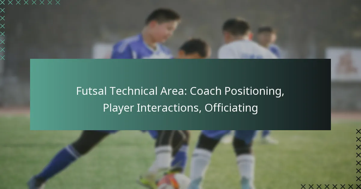 Futsal Technical Area: Coach Positioning, Player Interactions, Officiating