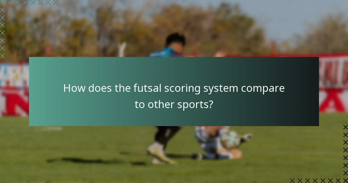 How does the futsal scoring system compare to other sports?