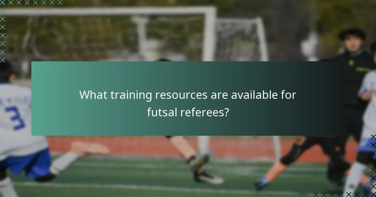 What training resources are available for futsal referees?